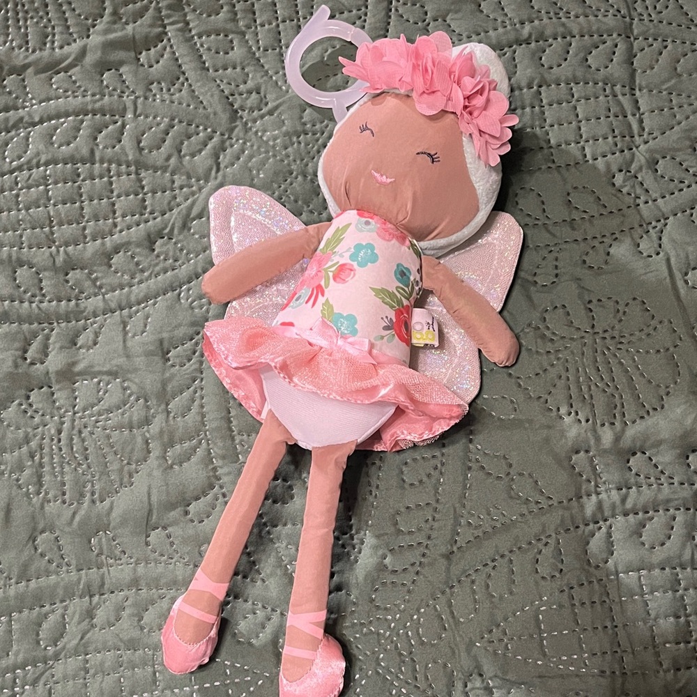 Floral Fairy Doll with Pink Accents
